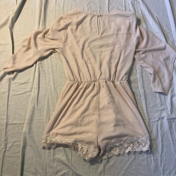 Lace Accented Romper - Picture 4 of 4